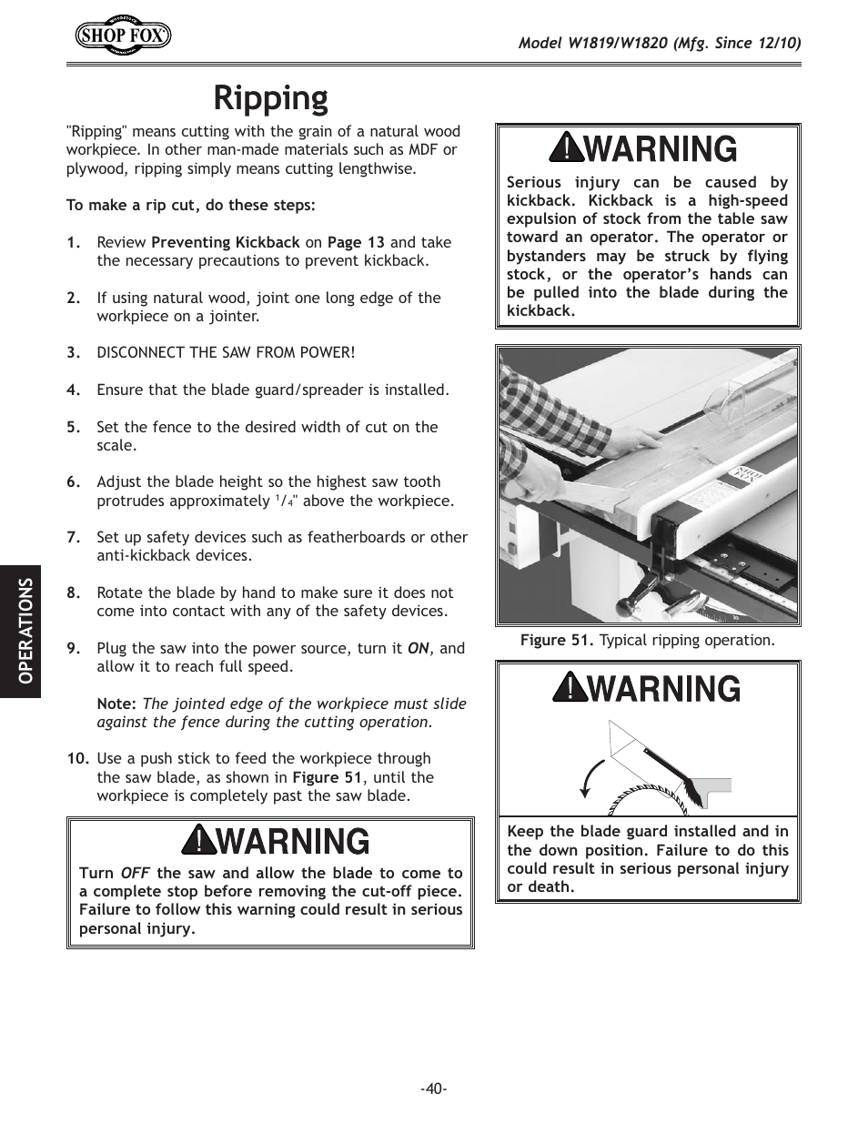 I`gg`e | Woodstock W1820 User Manual | Page 42 / 96