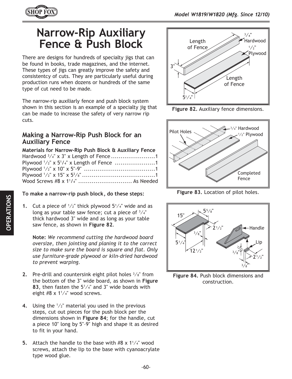 Exiifn$i`g8lo`c`xip =\ez\glj_9cfzb, Fg < i 8 k@fej | Woodstock W1820 User Manual | Page 62 / 96