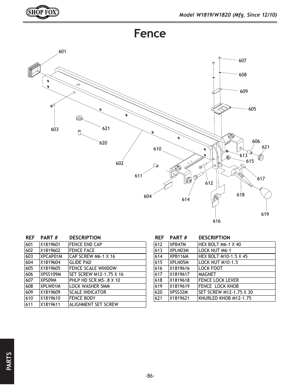 G8 i k j | Woodstock W1820 User Manual | Page 88 / 96