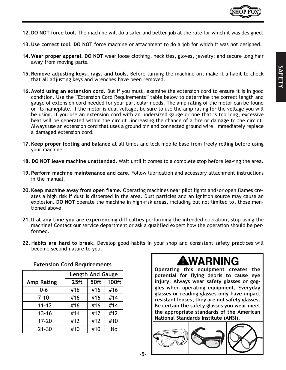 Woodstock W1694 User Manual | Page 7 / 44