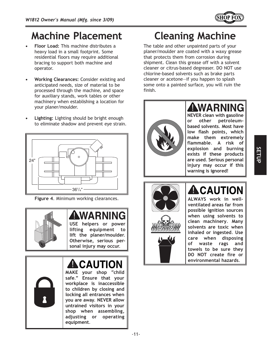 C\xe`e^dxz_`e, Dxz_`e\gcxz\d\ek | Woodstock W1812 User Manual | Page 14 / 57