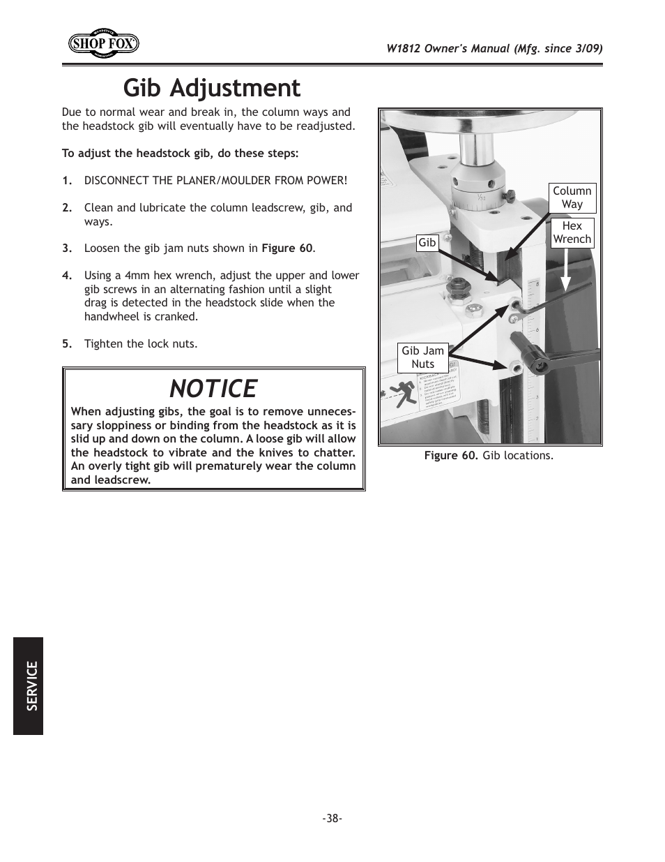 Y8[aljkd\ek, Notice | Woodstock W1812 User Manual | Page 41 / 57