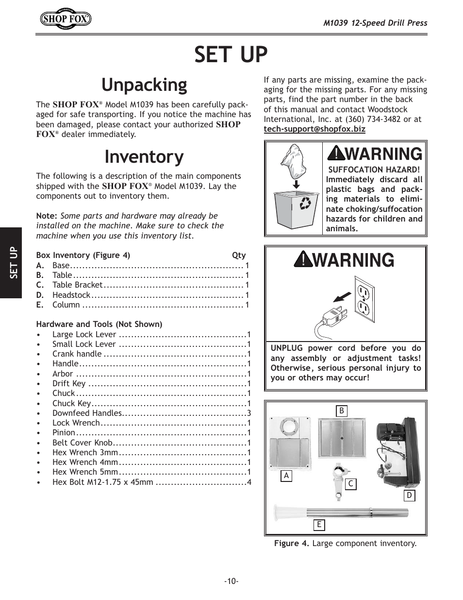 J<klg, Legxzb`e, Em\ekfip | Woodstock M1039 User Manual | Page 12 / 44