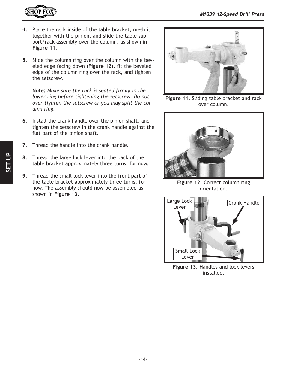 Woodstock M1039 User Manual | Page 16 / 44