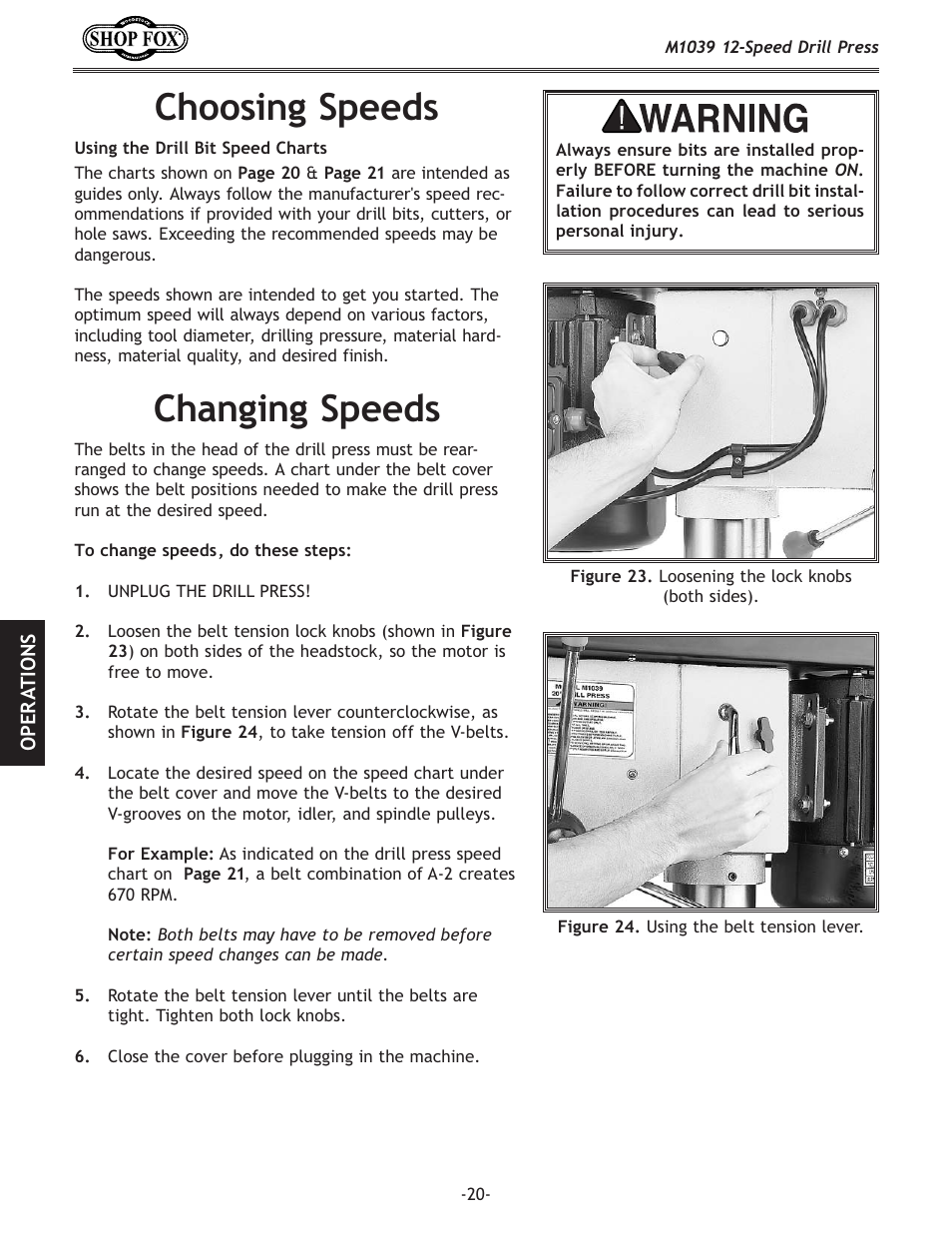 Ffj`e^jg\\[j, Xe^`e^jg\\[j | Woodstock M1039 User Manual | Page 22 / 44