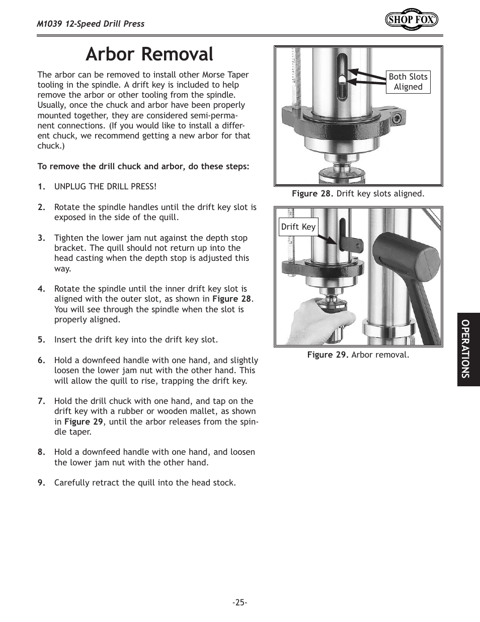 8iyfii\dfmxc | Woodstock M1039 User Manual | Page 27 / 44