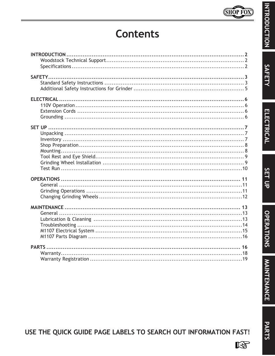 Woodstock M1107 User Manual | Page 3 / 24