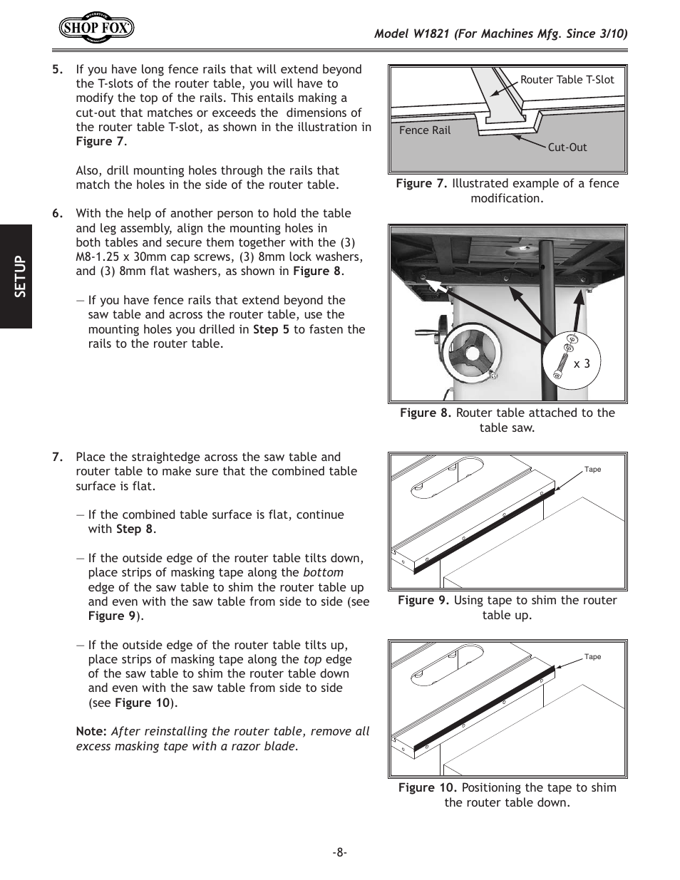Woodstock SHOP FOX W1821 User Manual | Page 10 / 28