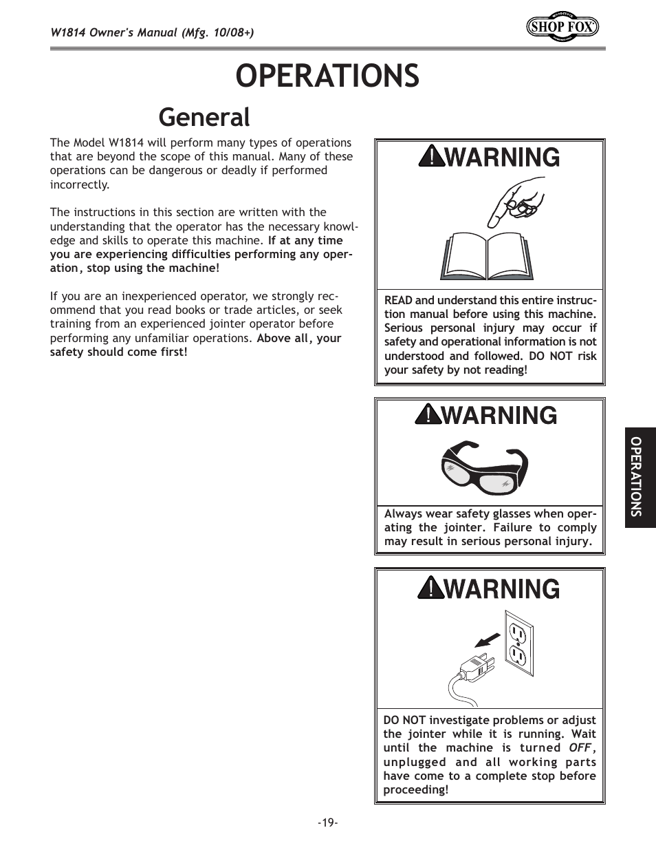 Fg<i8k@fej, E\ixc | Woodstock W1814 User Manual | Page 21 / 44