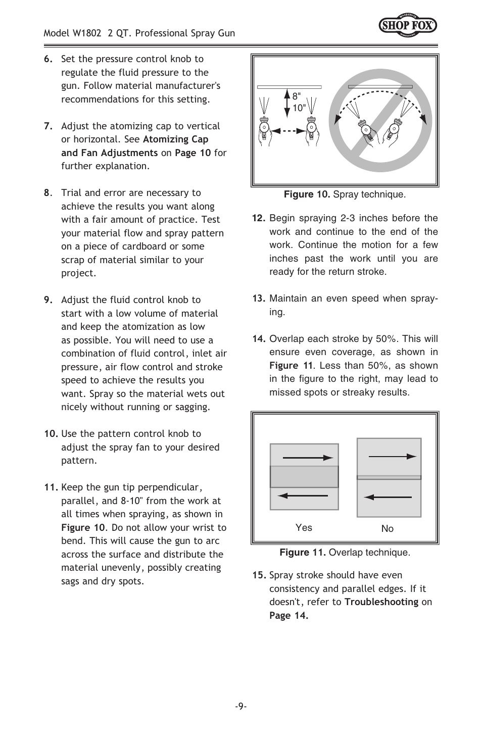 Woodstock 2 QT PROFESSIONAL W1802 User Manual | Page 11 / 24