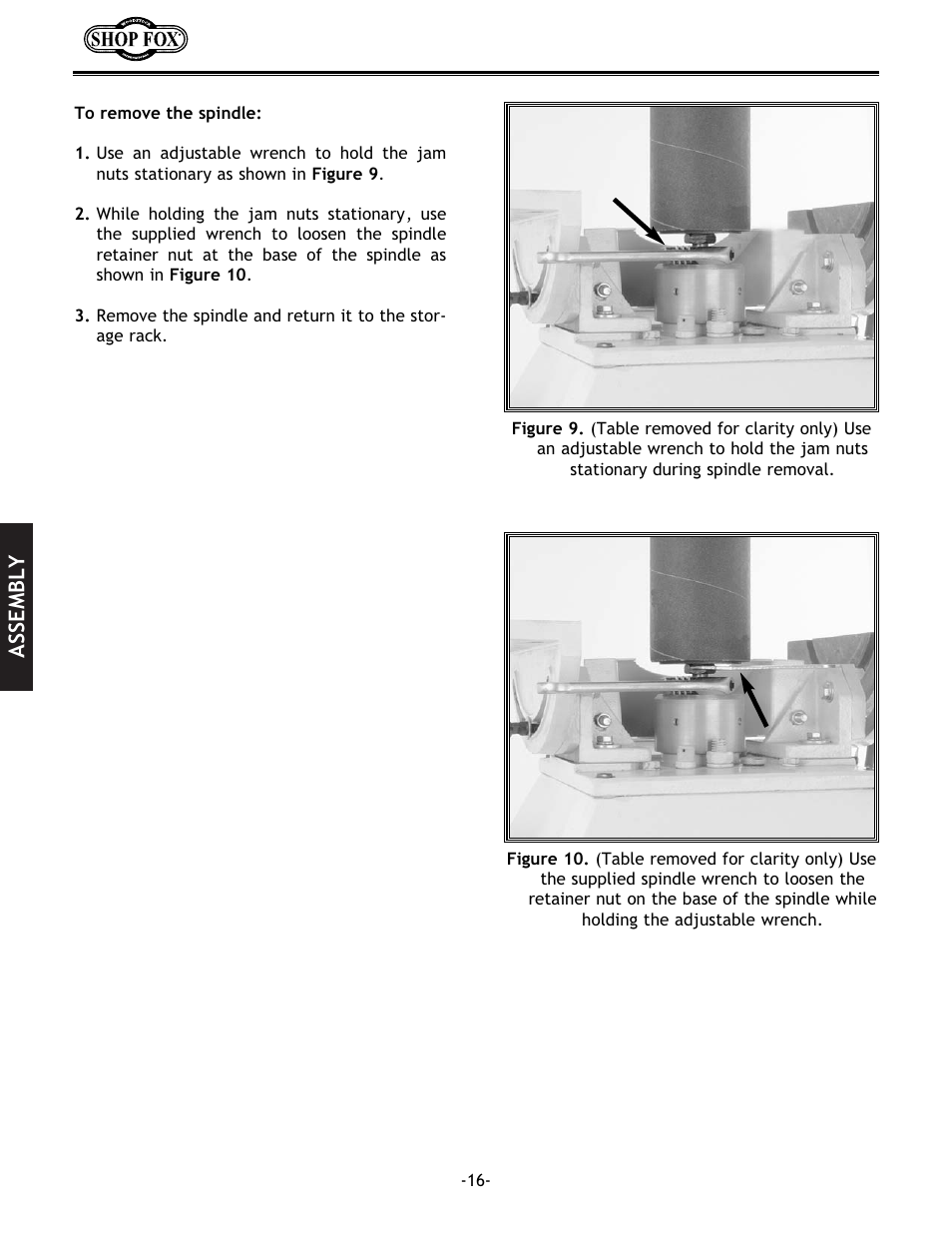 Assembly | Woodstock SHOP FOX W1686 User Manual | Page 18 / 38