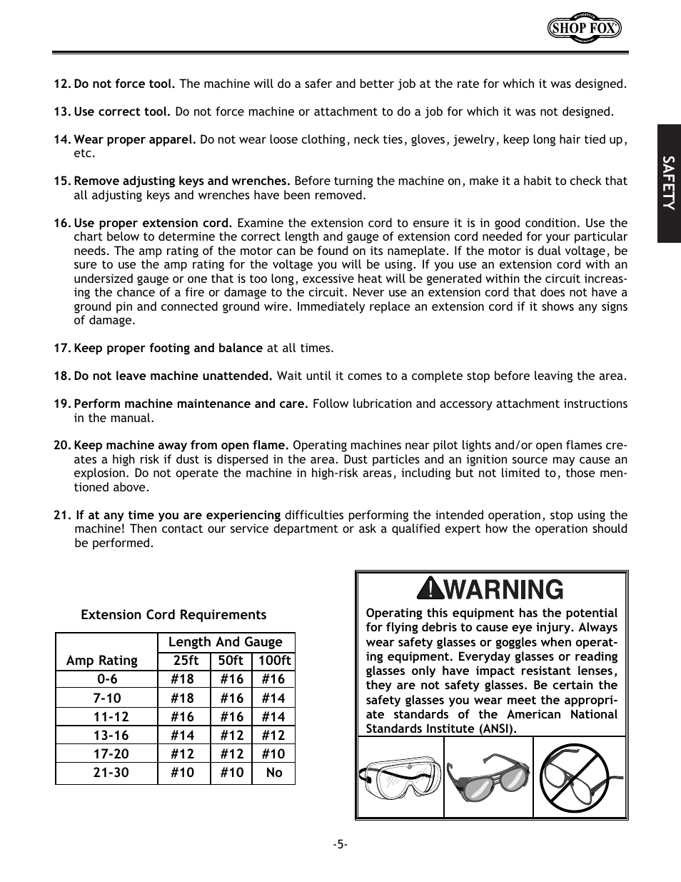 Woodstock SHOP FOX W1686 User Manual | Page 7 / 38