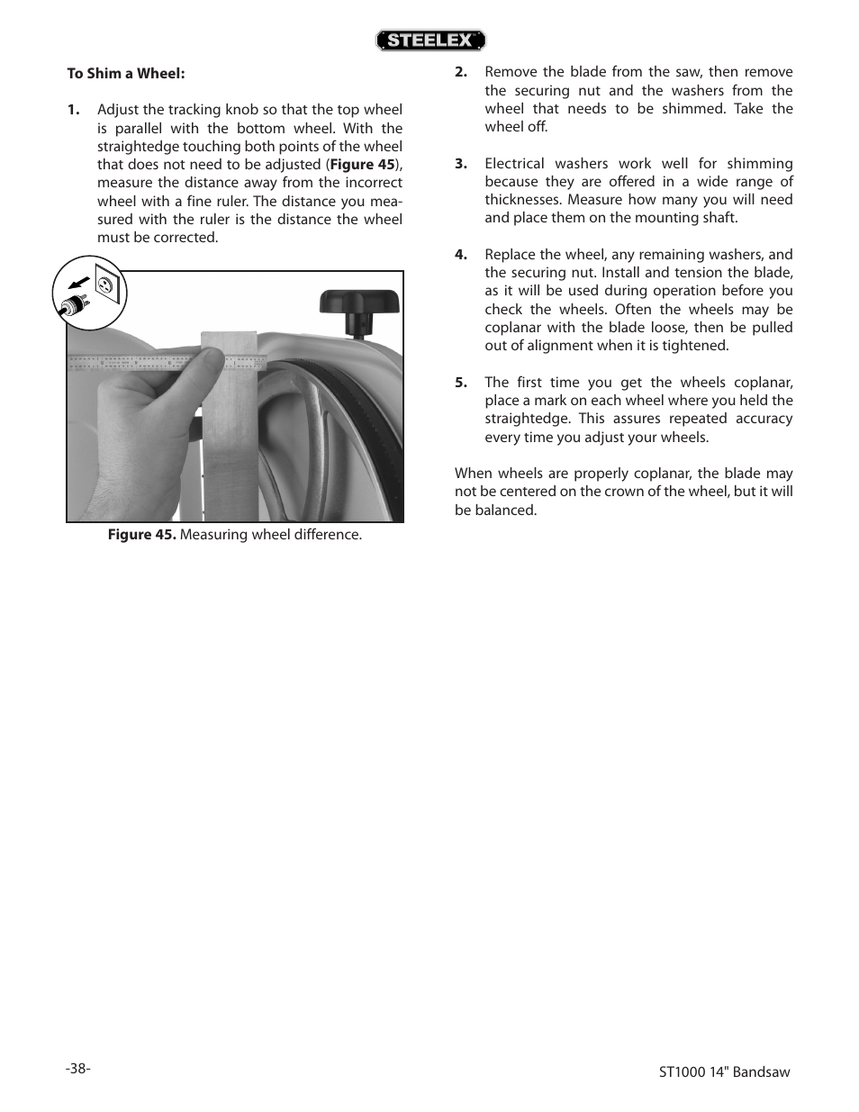 Woodstock STEELEX ST1000 User Manual | Page 40 / 52