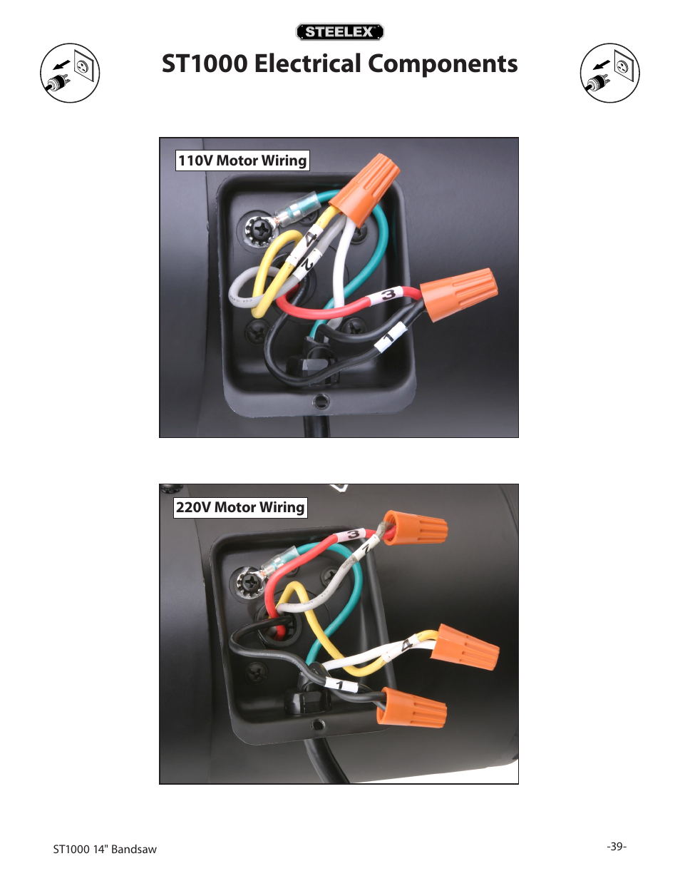 St1000 electrical components | Woodstock STEELEX ST1000 User Manual | Page 41 / 52