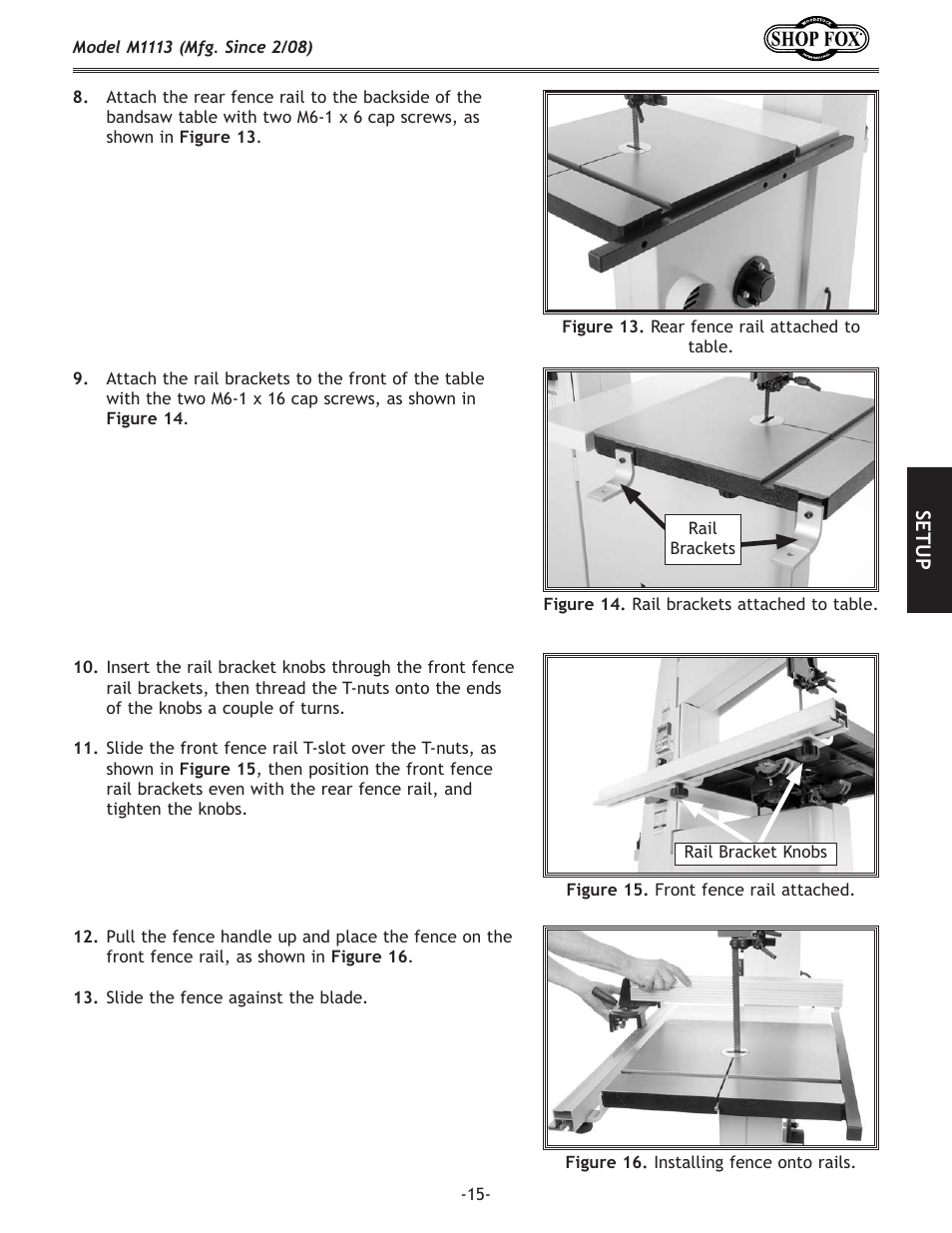 Woodstock SHOP FOX M1113 User Manual | Page 17 / 60