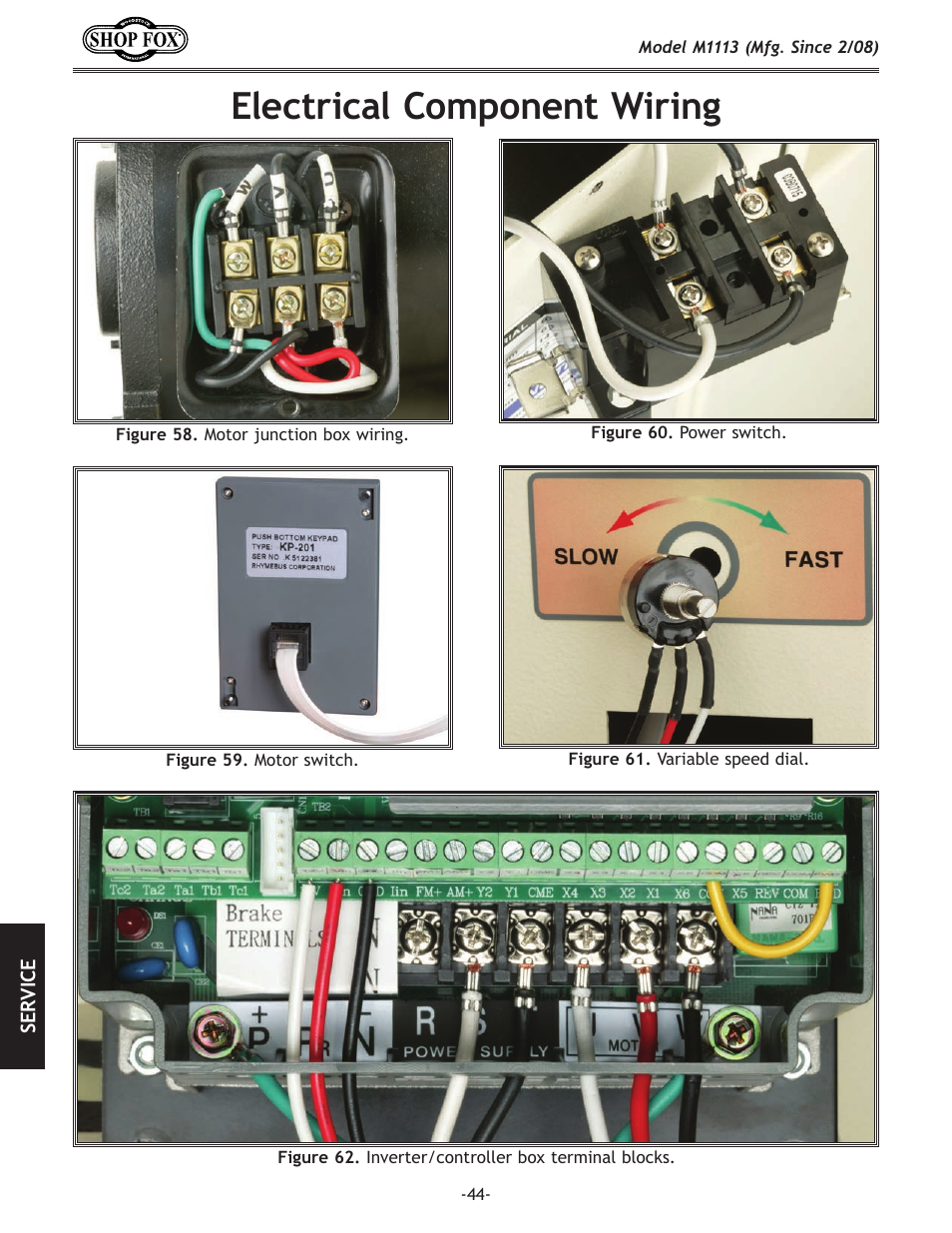 Woodstock SHOP FOX M1113 User Manual | Page 46 / 60