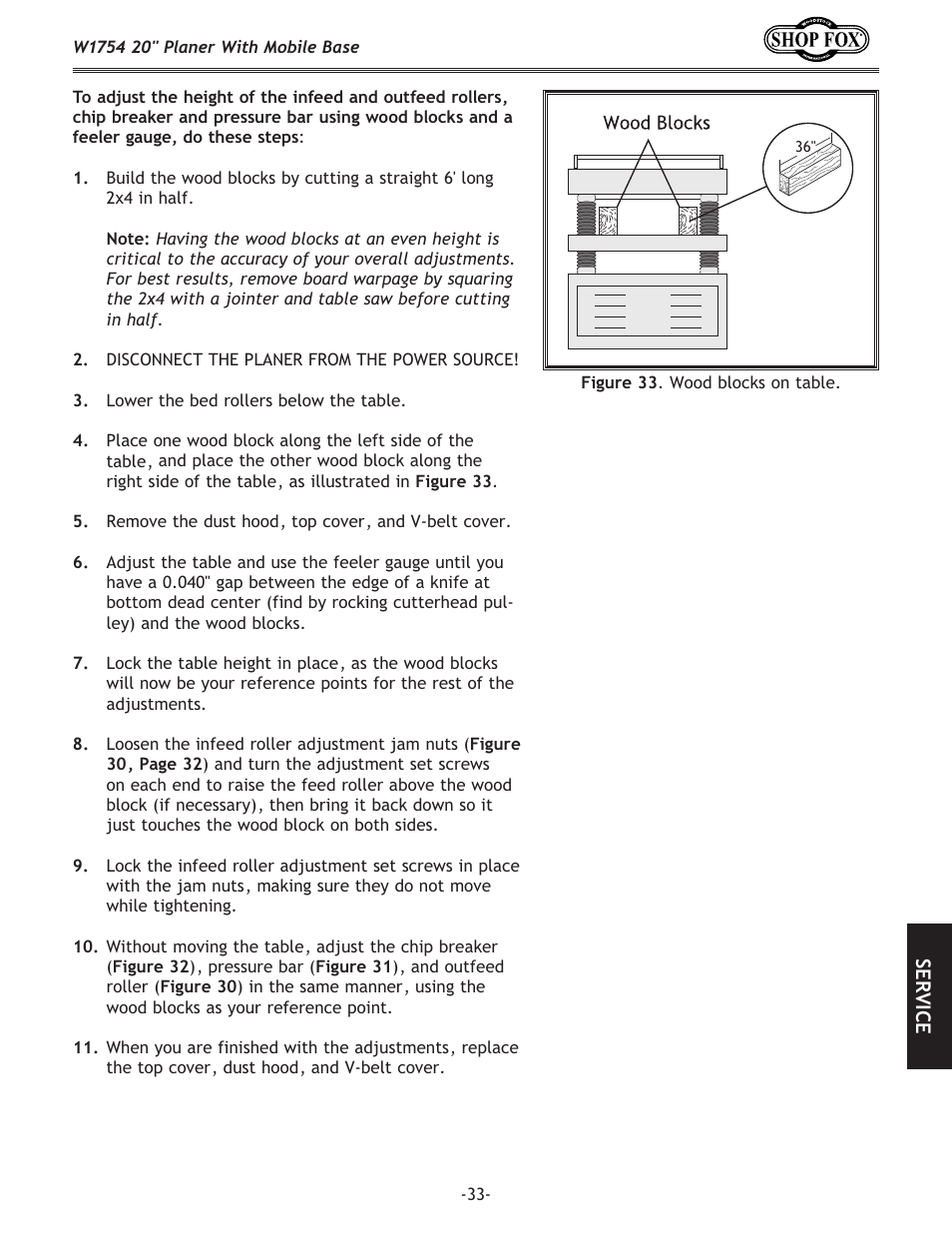 Woodstock SHOP FOX W1754 User Manual | Page 35 / 60
