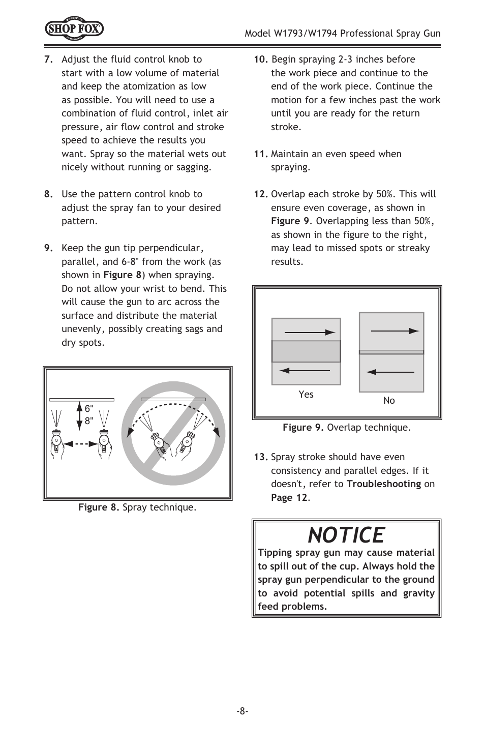 Notice | Woodstock LVLP W1794 User Manual | Page 10 / 20