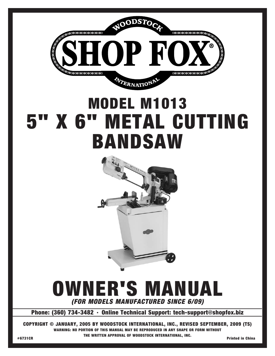 Woodstock M1013 User Manual | 48 pages