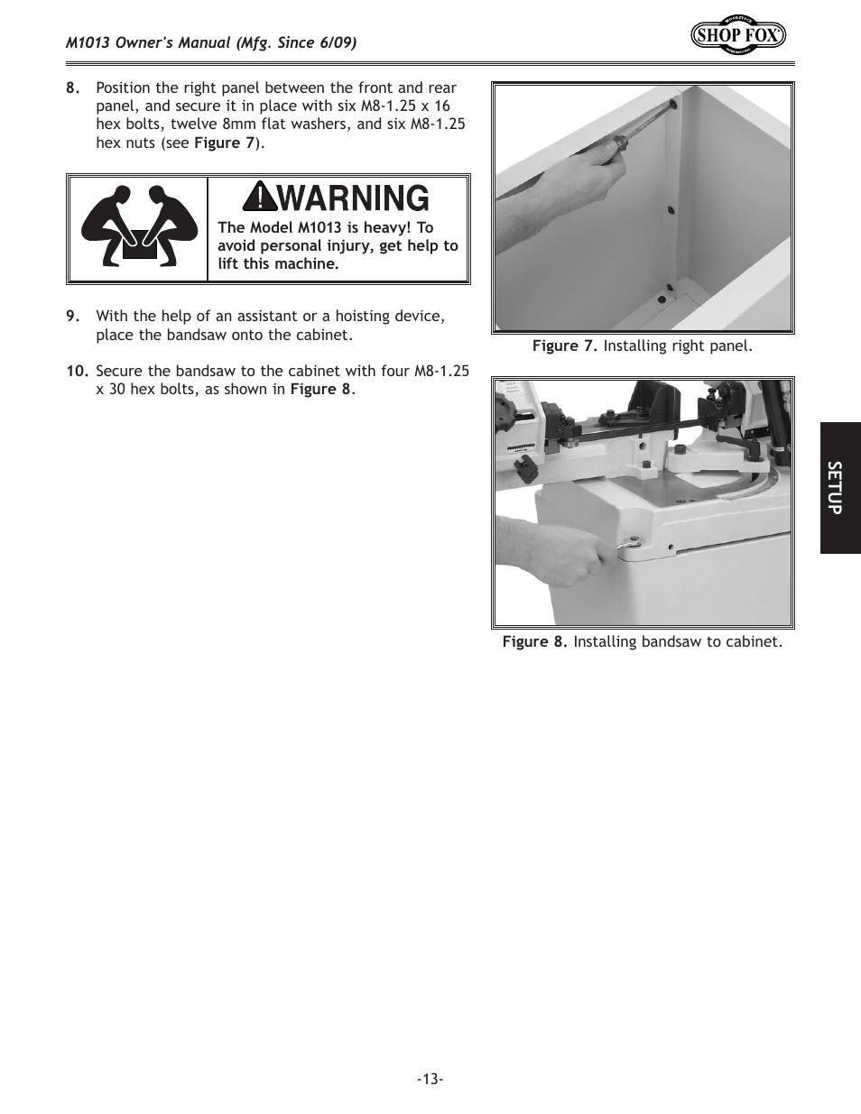 Woodstock M1013 User Manual | Page 15 / 48