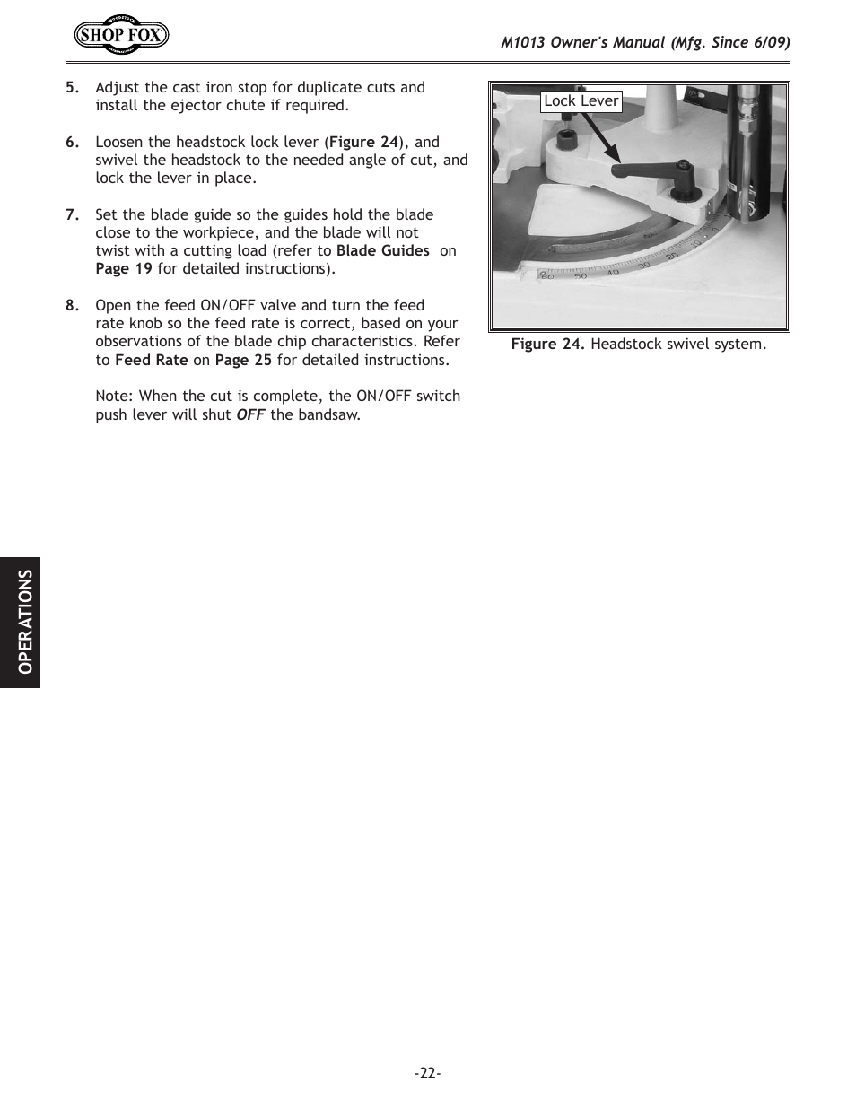 Woodstock M1013 User Manual | Page 24 / 48