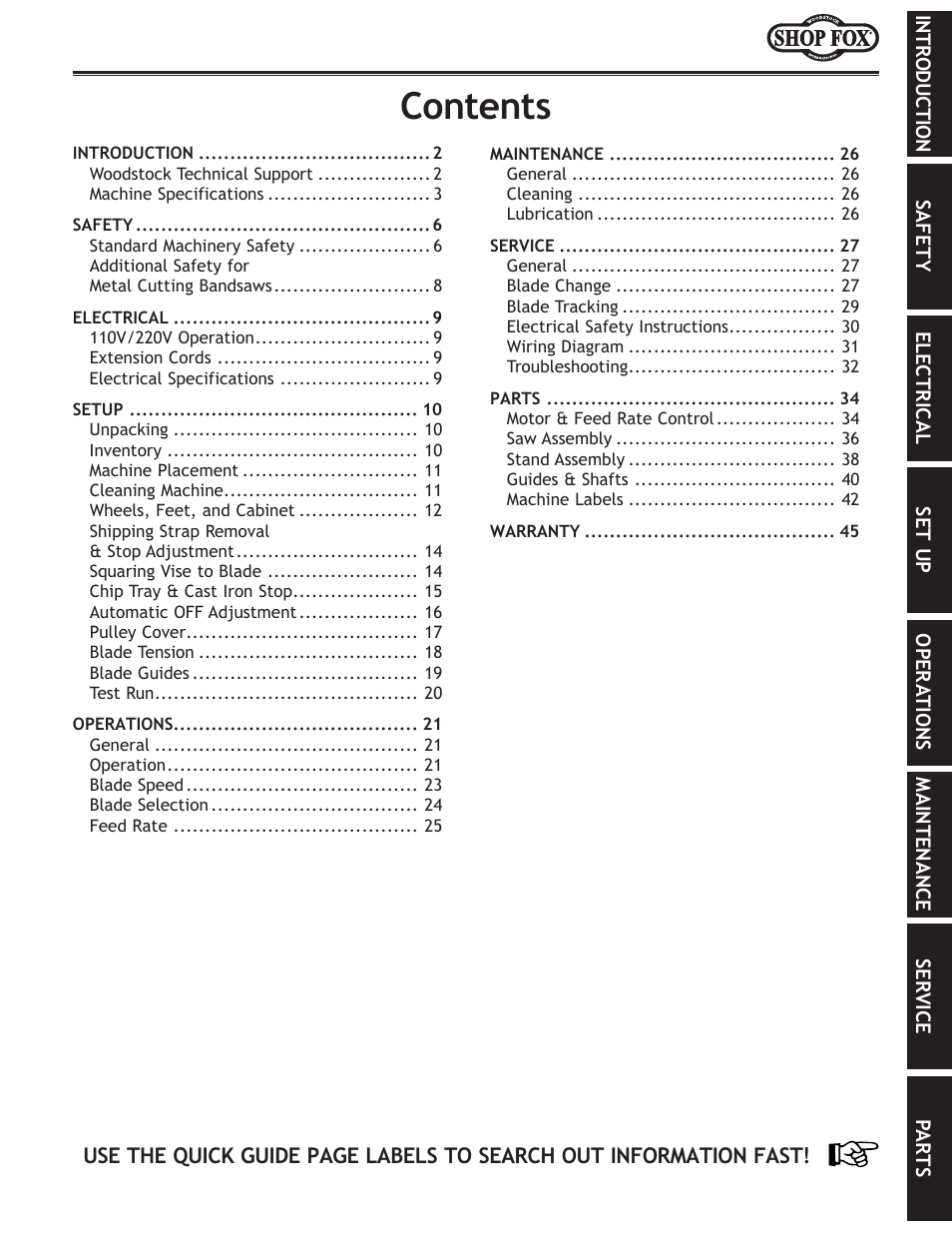 Woodstock M1013 User Manual | Page 3 / 48