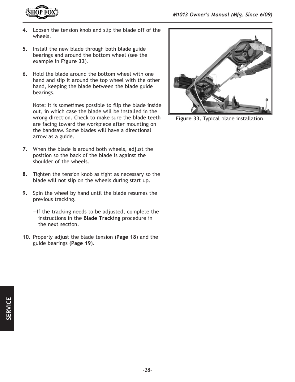 Woodstock M1013 User Manual | Page 30 / 48