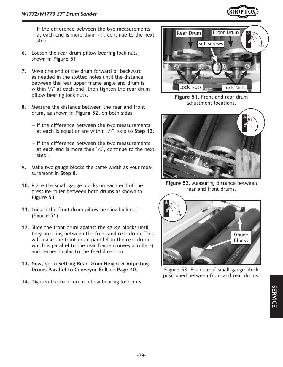 Se rv ic e | Woodstock SHOP FOX W1772 User Manual | Page 41 / 72