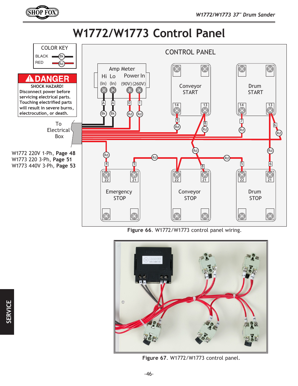 Se rv ic e | Woodstock SHOP FOX W1772 User Manual | Page 48 / 72