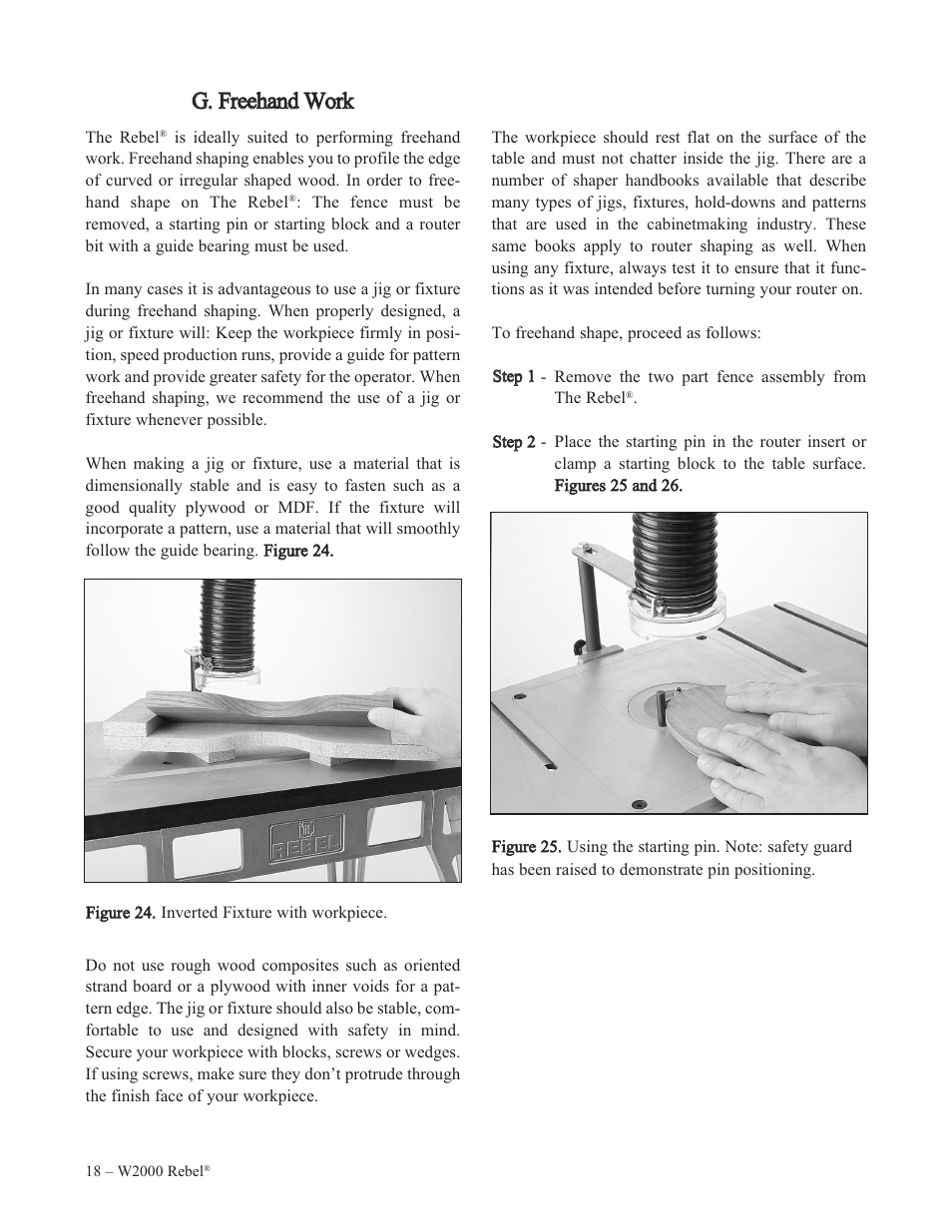 Woodstock REBEL W2000 User Manual | Page 19 / 25