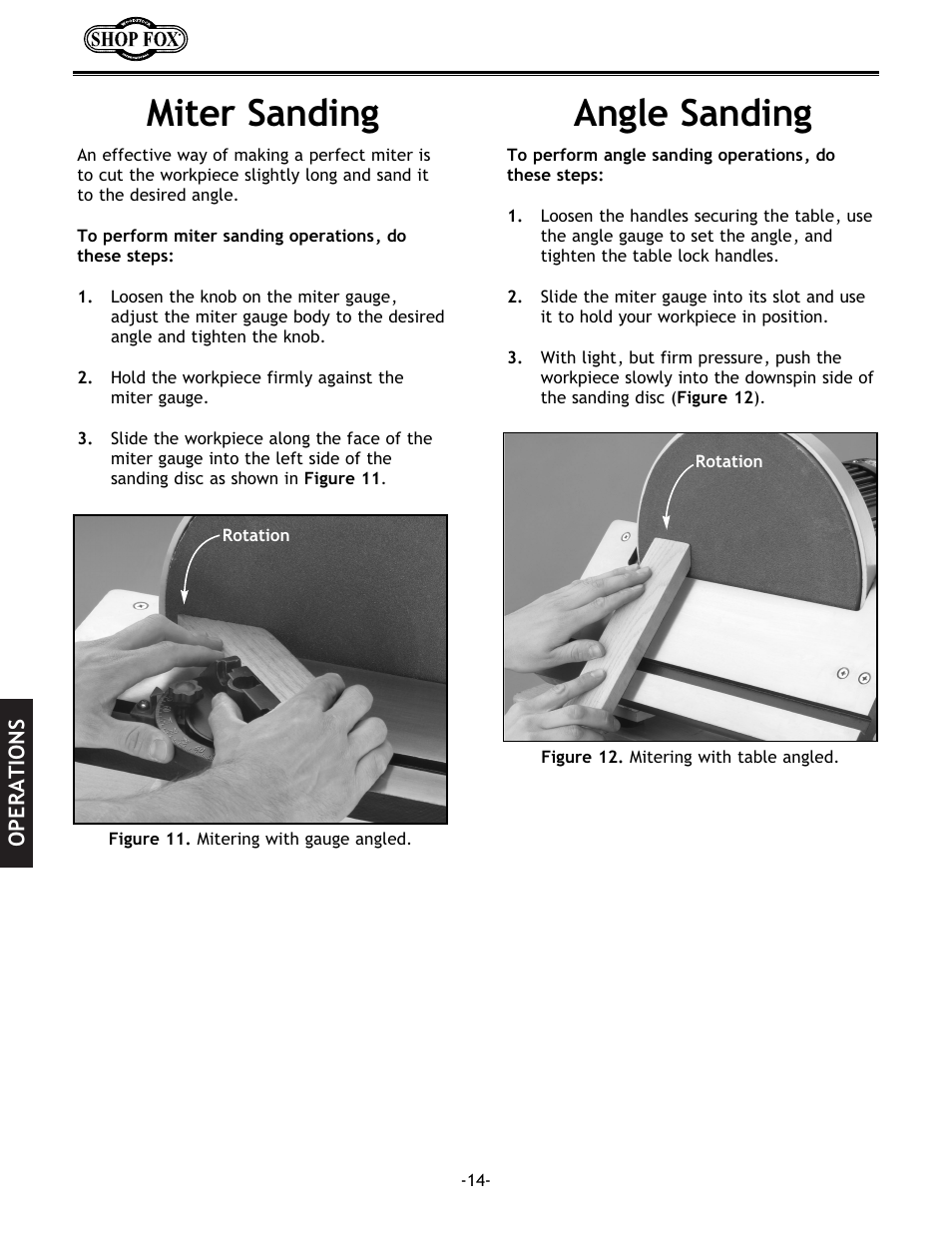 Angle sanding miter sanding | Woodstock W1708 User Manual | Page 16 / 24