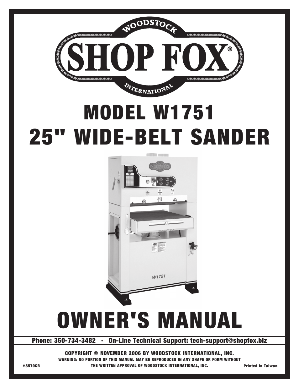 Woodstock W1751 User Manual | 60 pages