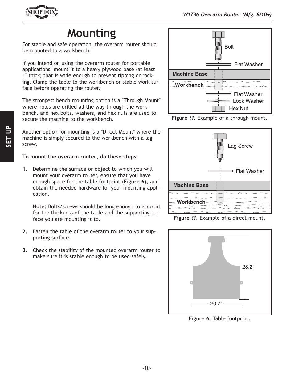 Mounting | Woodstock W1736 User Manual | Page 12 / 28