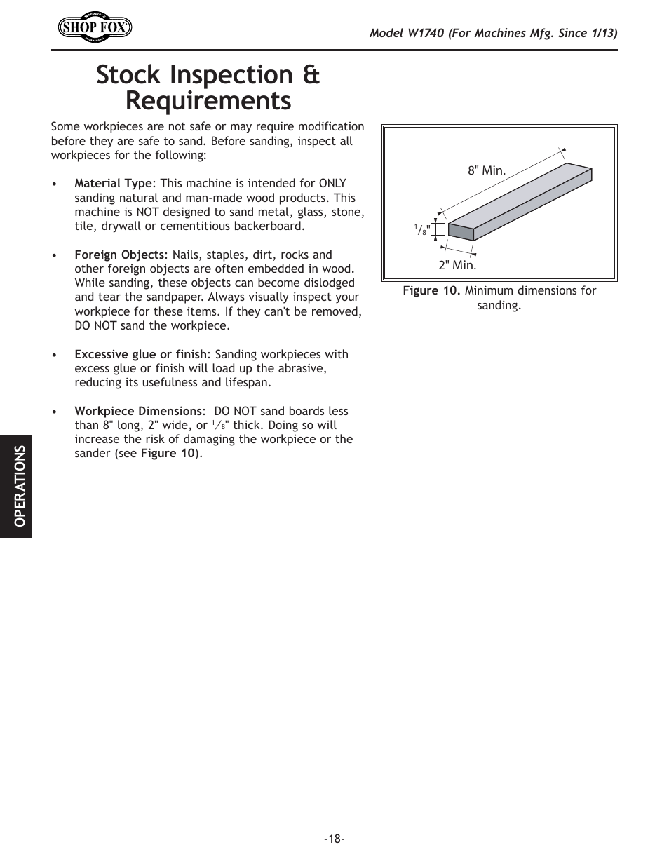 Stock.inspection.&. requirements | Woodstock SHOP FOX W1740 User Manual | Page 20 / 60