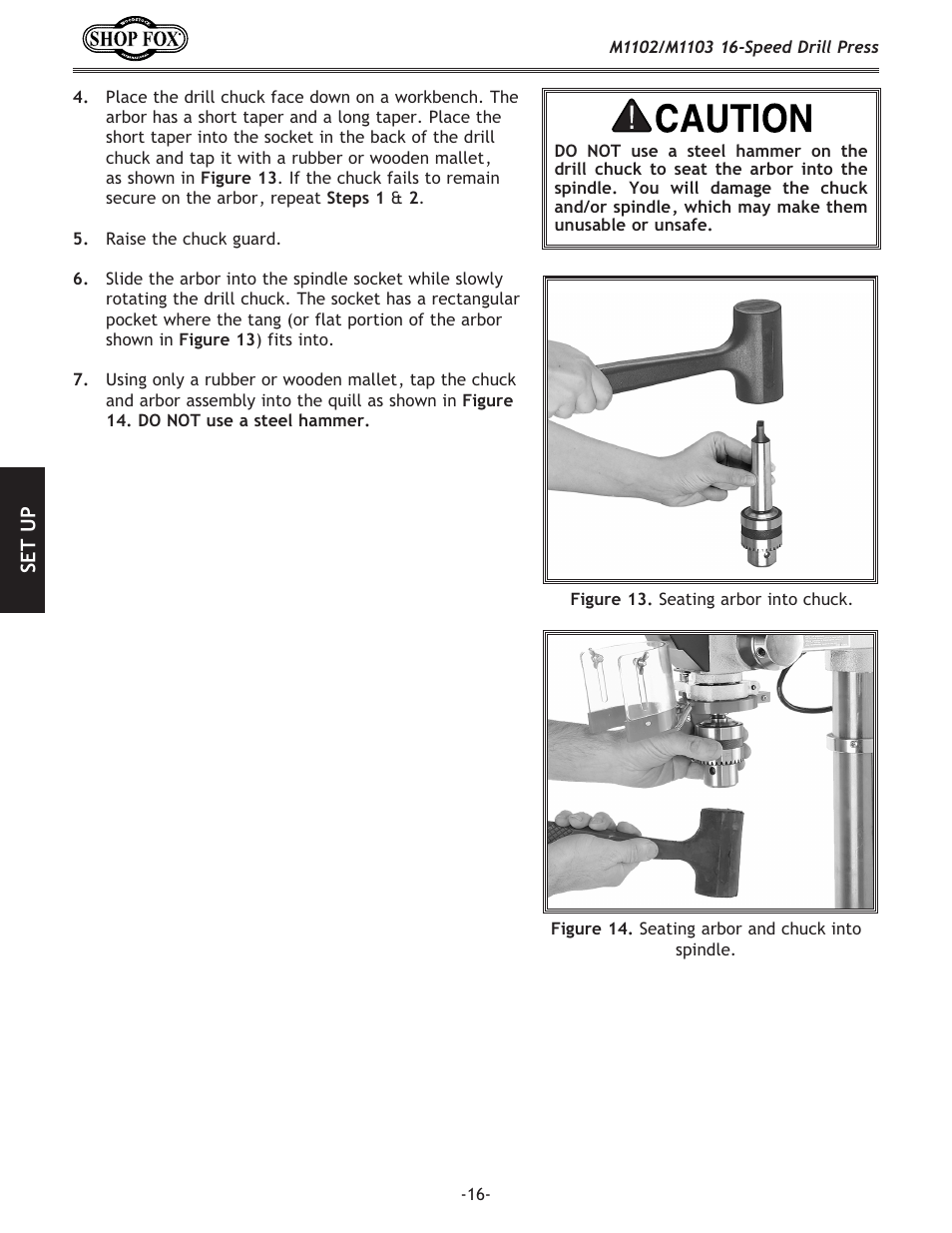 Woodstock SHOP FOX M1102 User Manual | Page 18 / 44