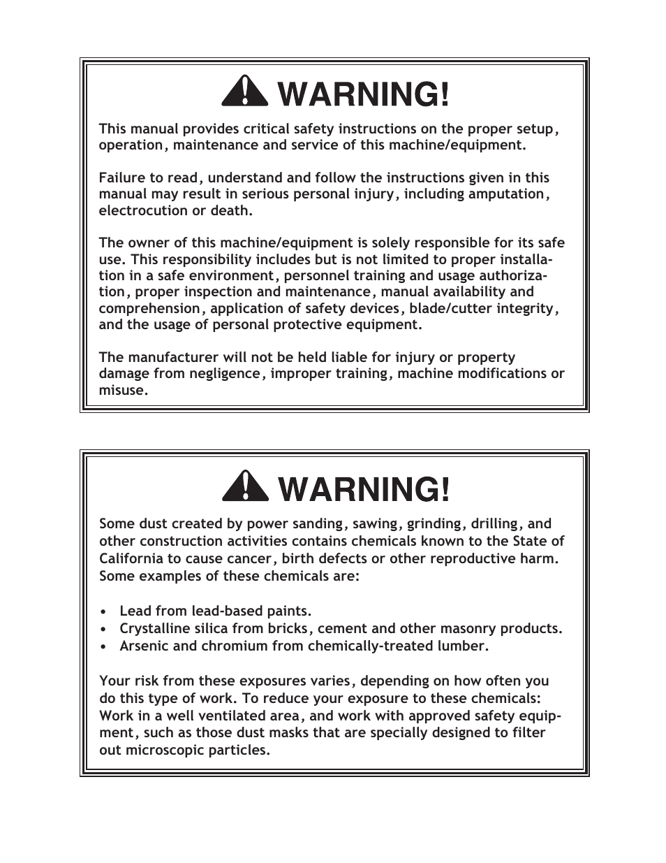 Woodstock SHOP FOX M1102 User Manual | Page 2 / 44