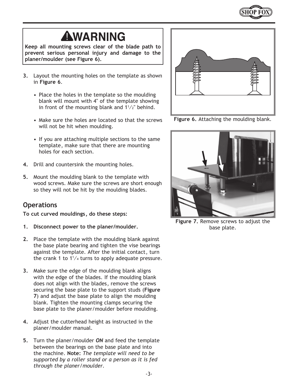 Operations | Woodstock W1693 User Manual | Page 3 / 4