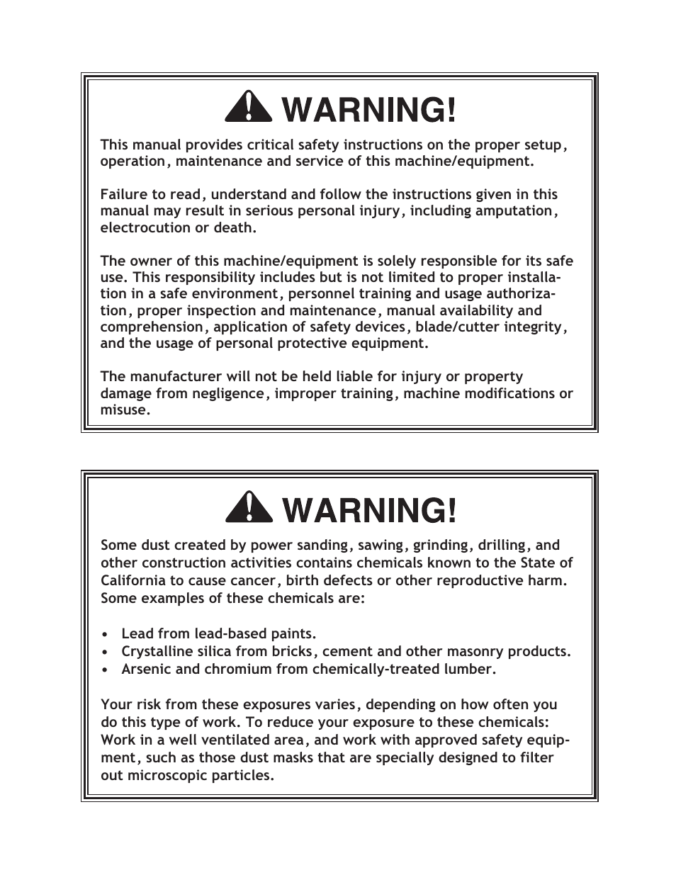 Woodstock SHOPFOX W1813 User Manual | Page 2 / 56