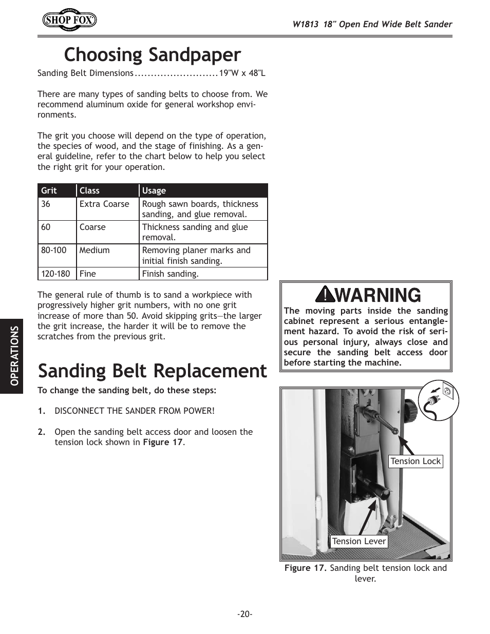 Ffj`e^jxe[gxg\i, Jxe[`e^9\cki\gcxz\d\ek | Woodstock SHOPFOX W1813 User Manual | Page 22 / 56