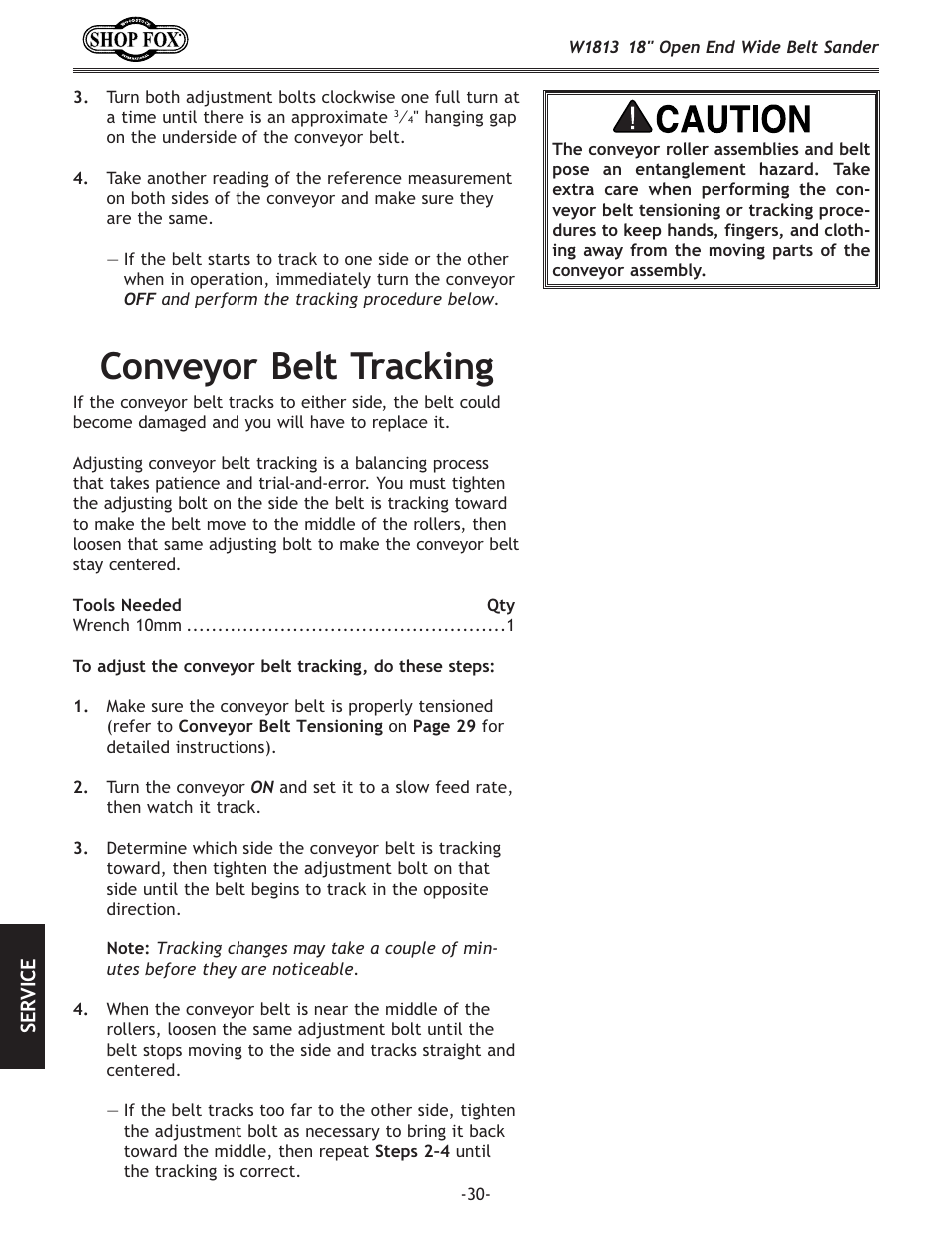 Fem\pfi9\ckkixzb`e | Woodstock SHOPFOX W1813 User Manual | Page 32 / 56