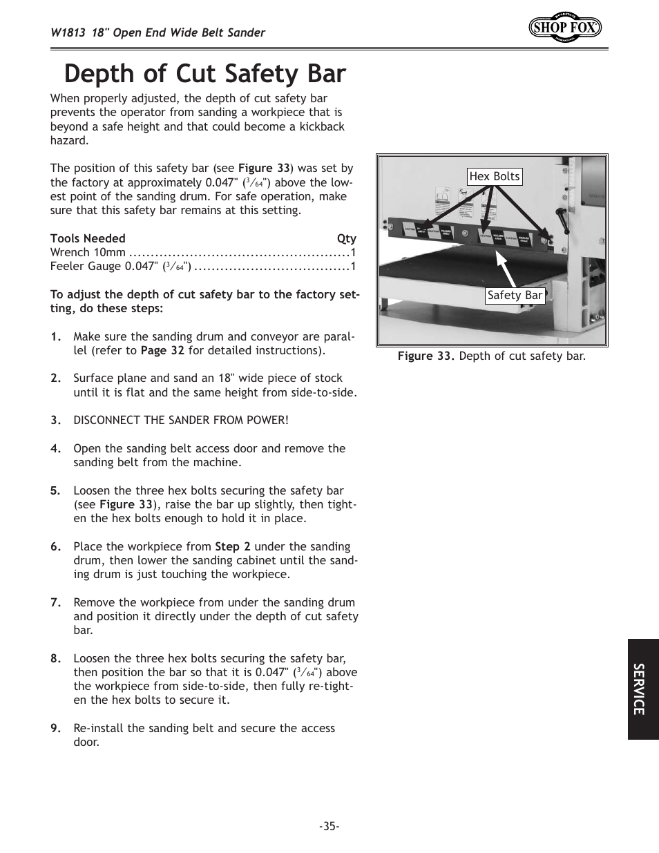 Gk_f]:lkjx]\kp9xi | Woodstock SHOPFOX W1813 User Manual | Page 37 / 56