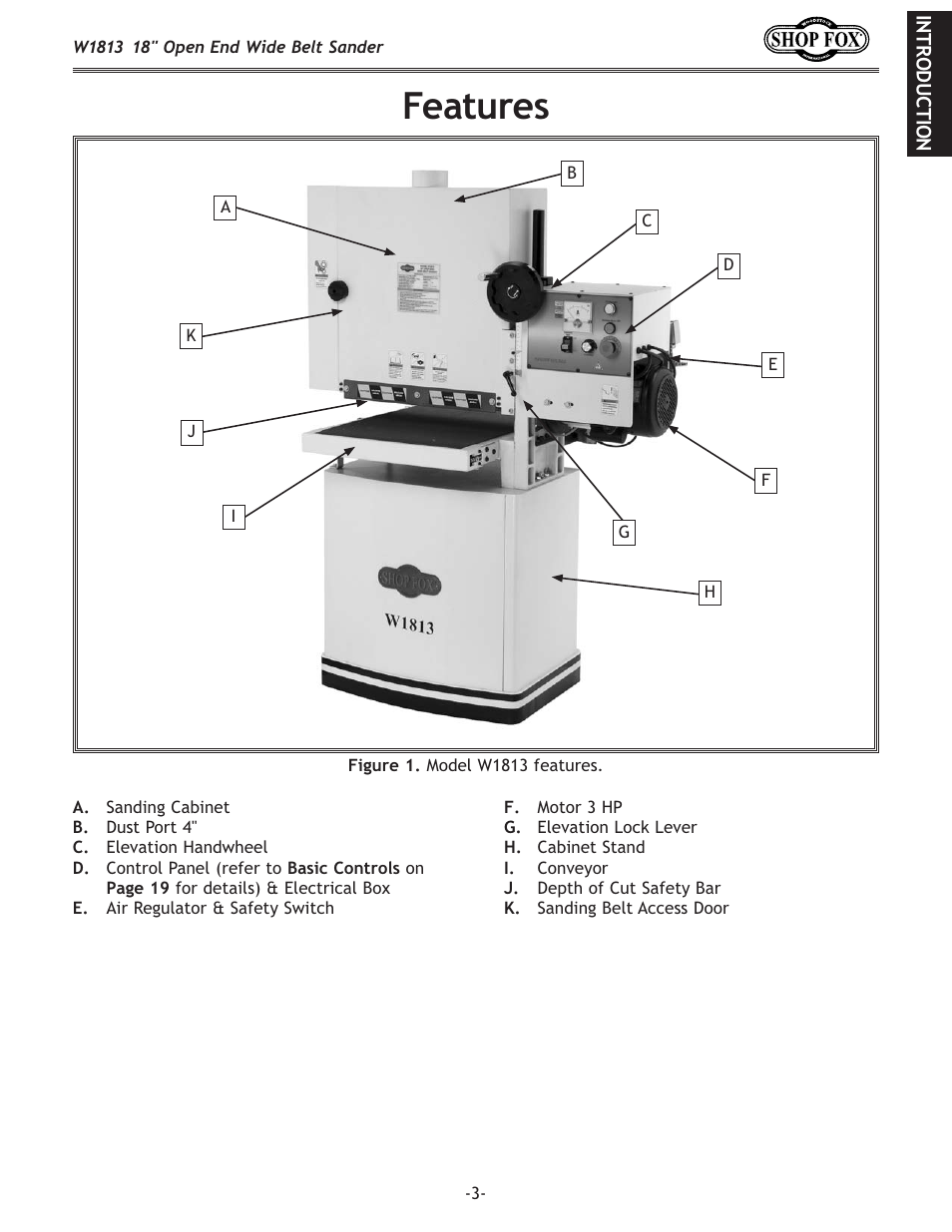 Xkli\j | Woodstock SHOPFOX W1813 User Manual | Page 5 / 56