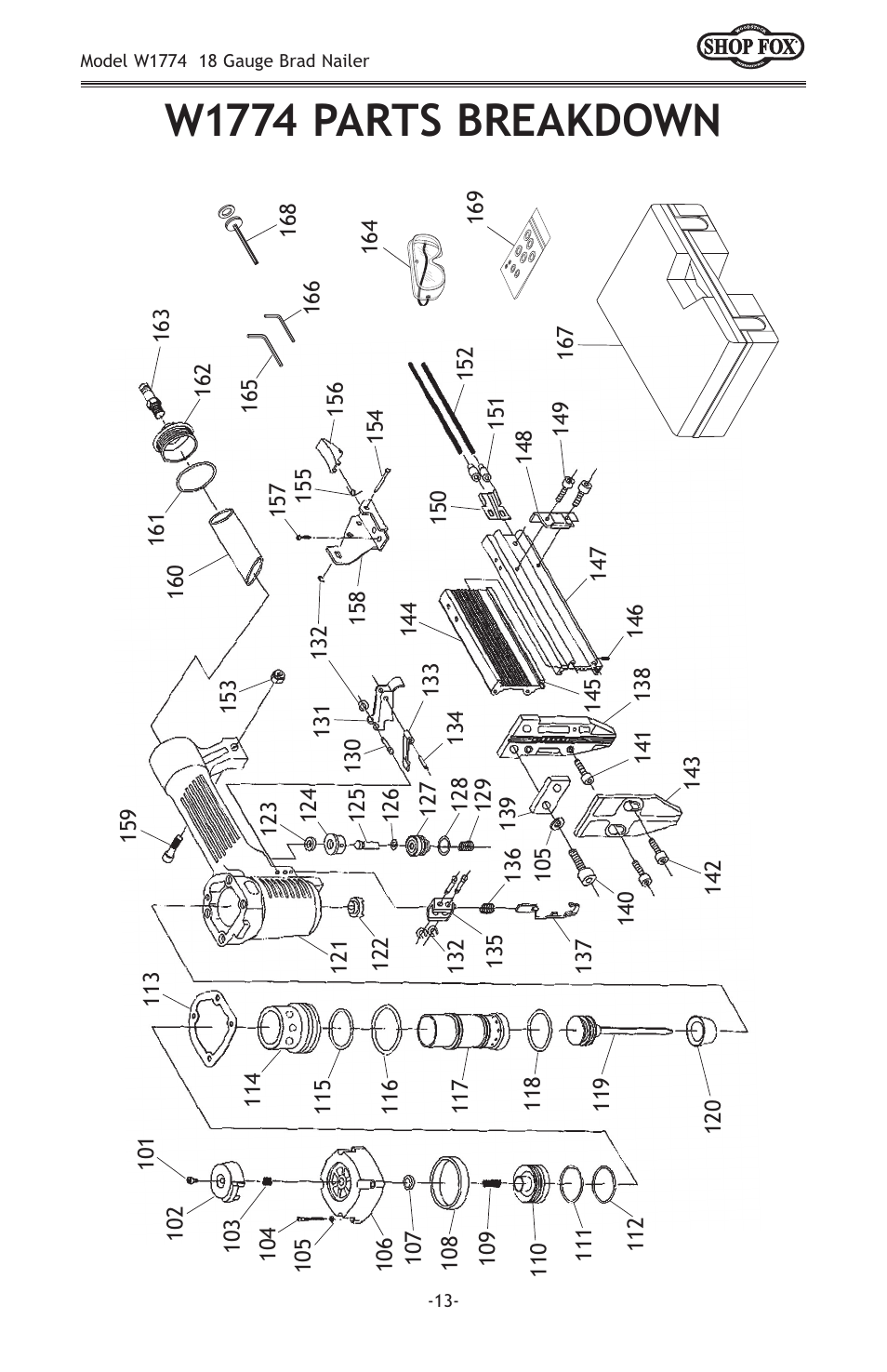 W1774 parts breakdown | Woodstock W1774 User Manual | Page 15 / 20