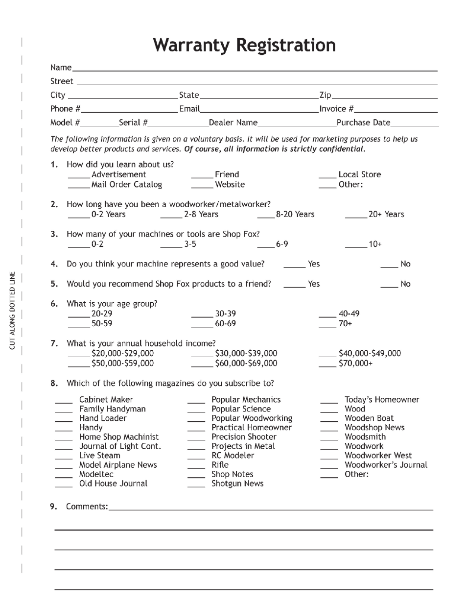 Woodstock W1822 User Manual | Page 21 / 24