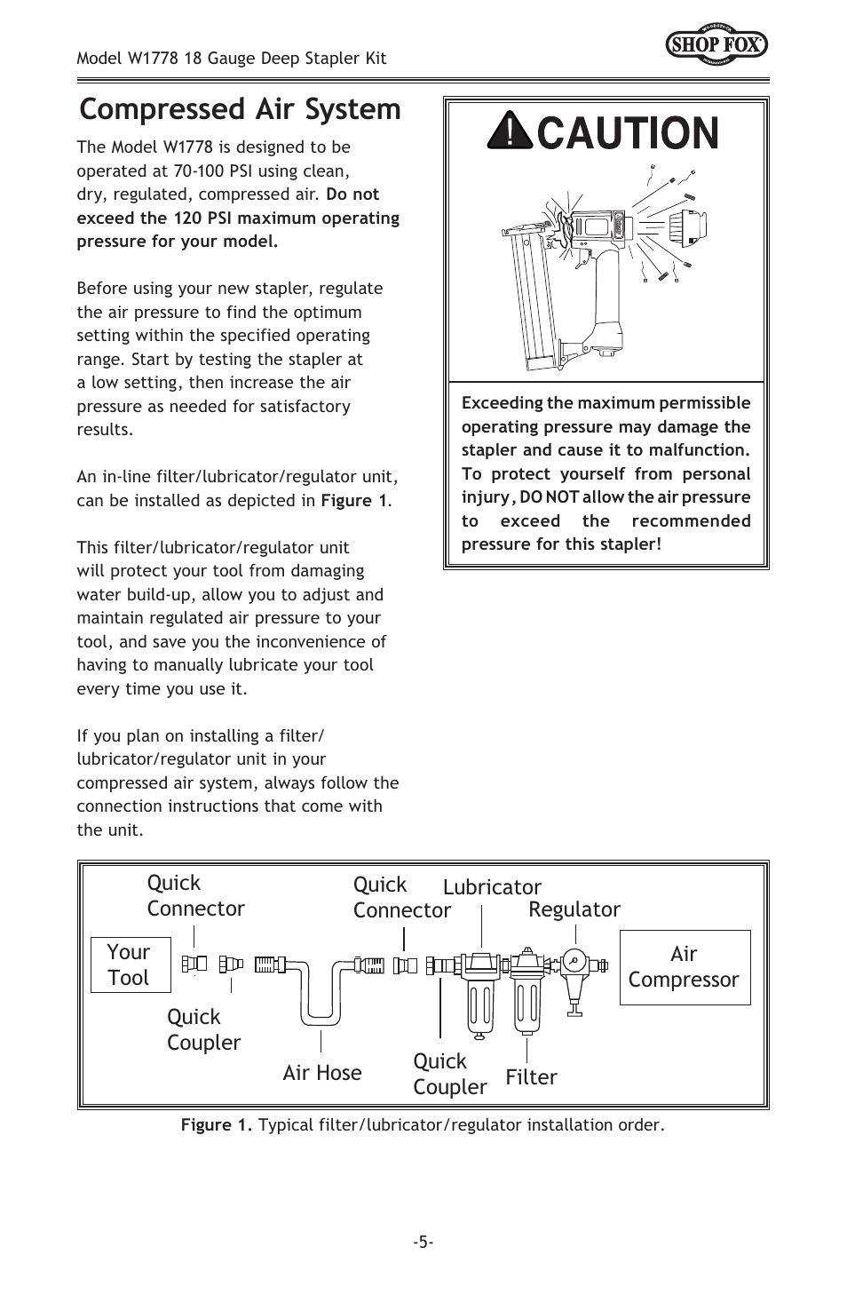 Compressed air system | Woodstock SHOP FOX W1778 User Manual | Page 7 / 20