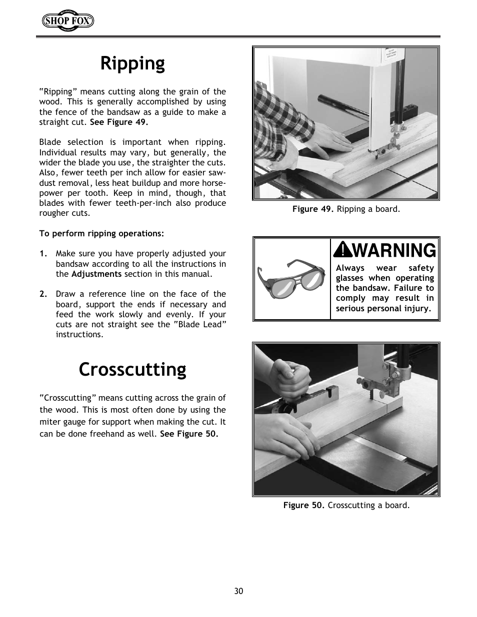 Ripping crosscutting | Woodstock W1672 User Manual | Page 31 / 45