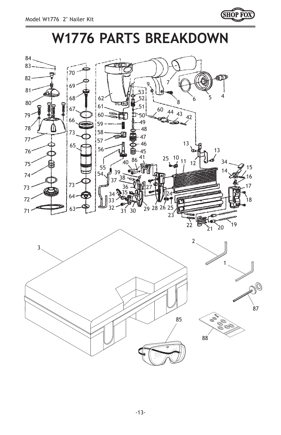 W1776 parts breakdown | Woodstock W1776 User Manual | Page 15 / 20