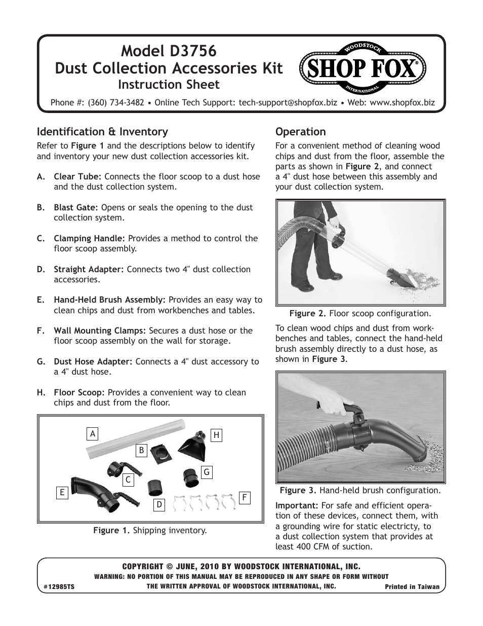 Woodstock D3756 User Manual | 2 pages