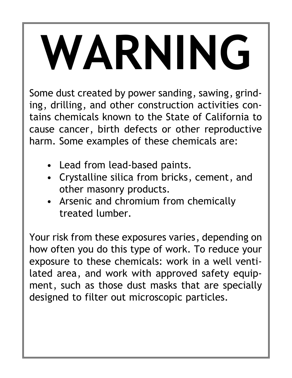 Warning | Woodstock MICRO MILL M1036 User Manual | Page 2 / 36
