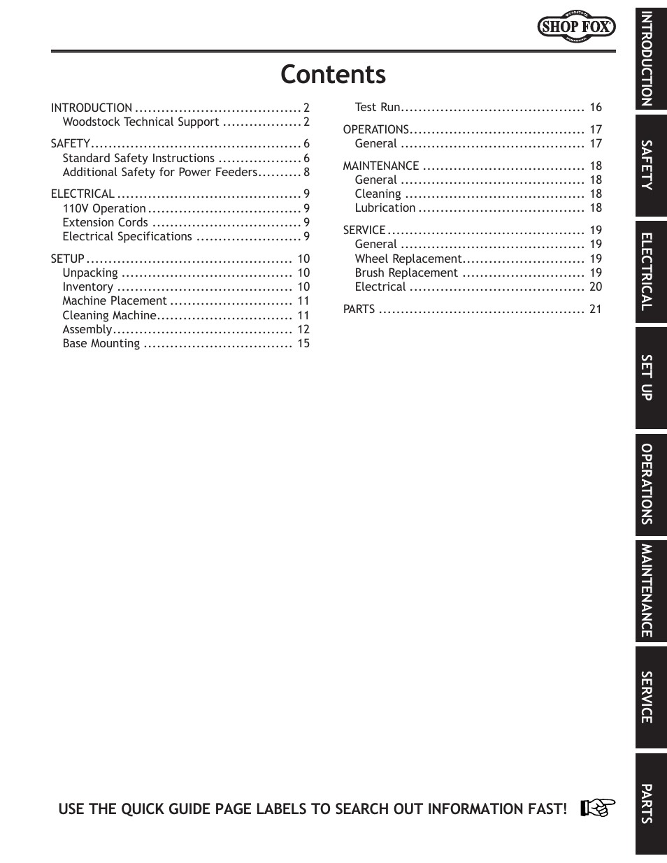 Woodstock W1764 User Manual | Page 3 / 28